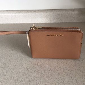 Michael Kors double zipper wristlet
